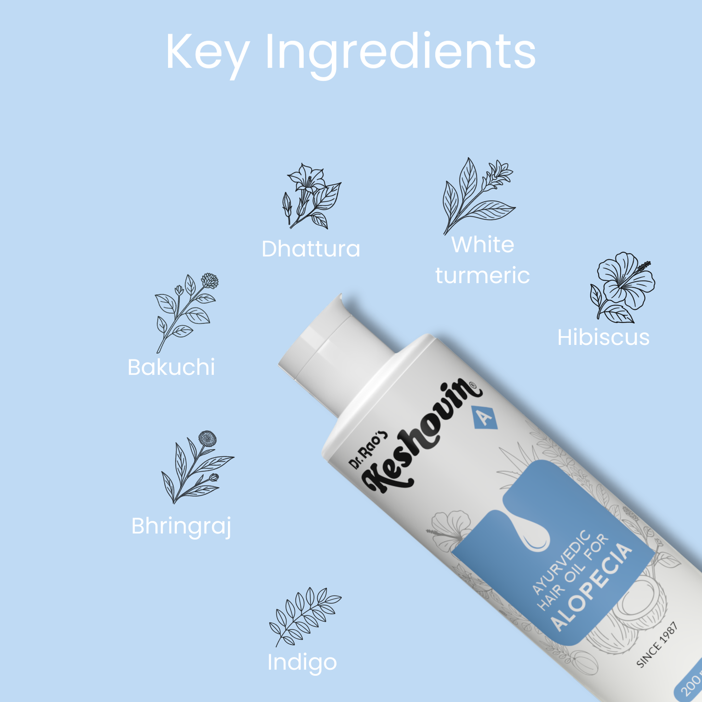 Keshovin-A Ayurvedic Hair Oil for Alopecia