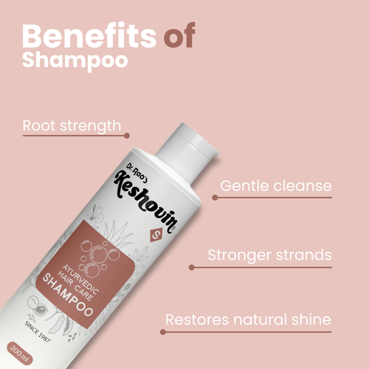 Keshovin Herbal Ayurvedic hair shampoo for healthy scalp and Hair growth