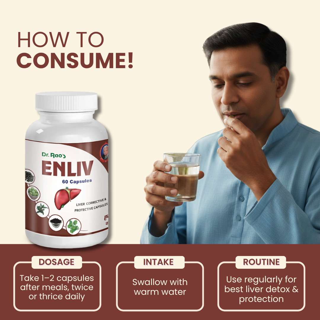 Liver Detox, Protection & Improved Digestion Support Capsules – Enliv Liver Corrective Capsules