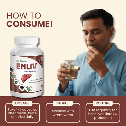 Liver Detox, Protection & Improved Digestion Support Capsules – Enliv Liver Corrective Capsules