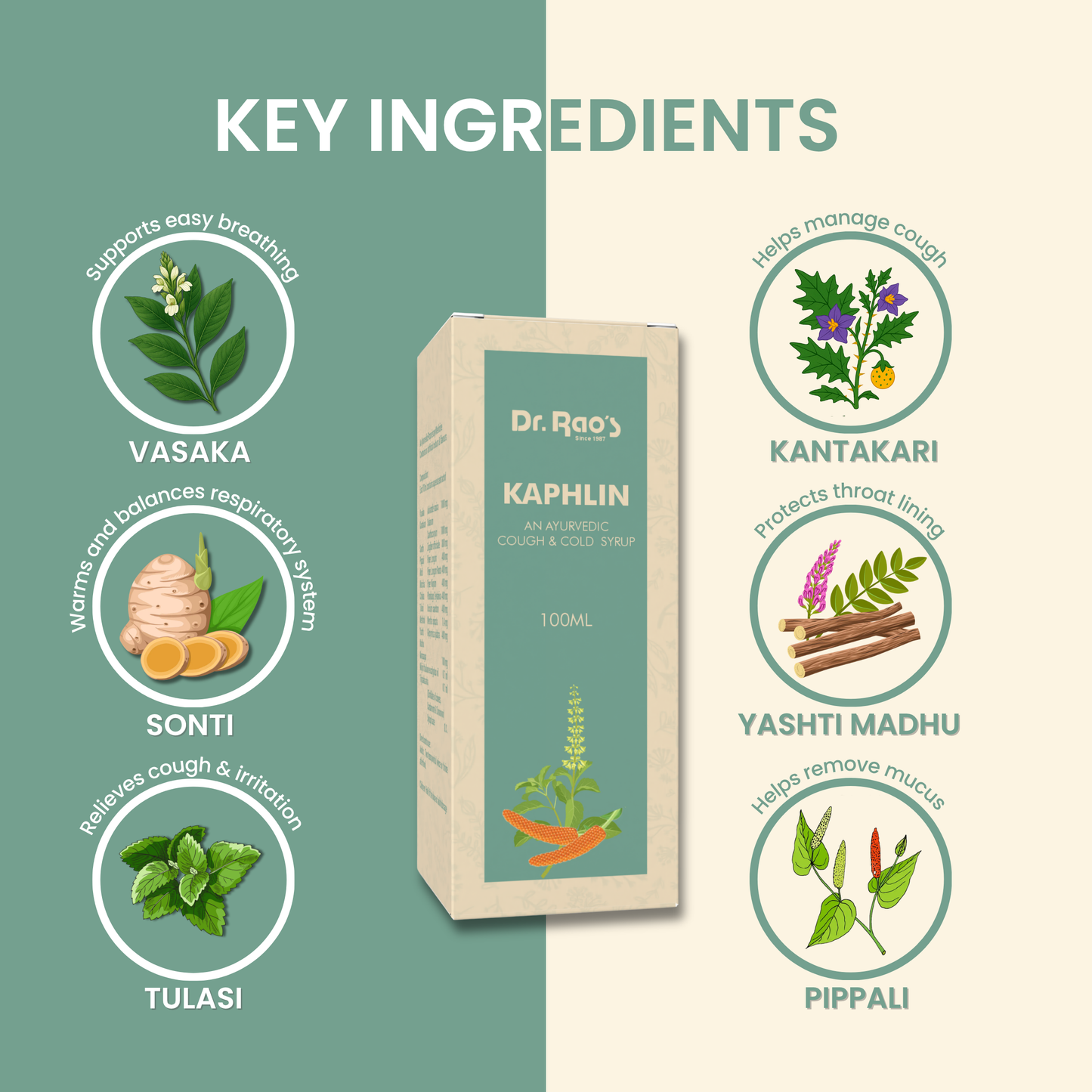 Relief from Dry & Productive Cough, Throat Irritation & Chest Congestion – Kaphlin Ayurvedic Cough Syrup