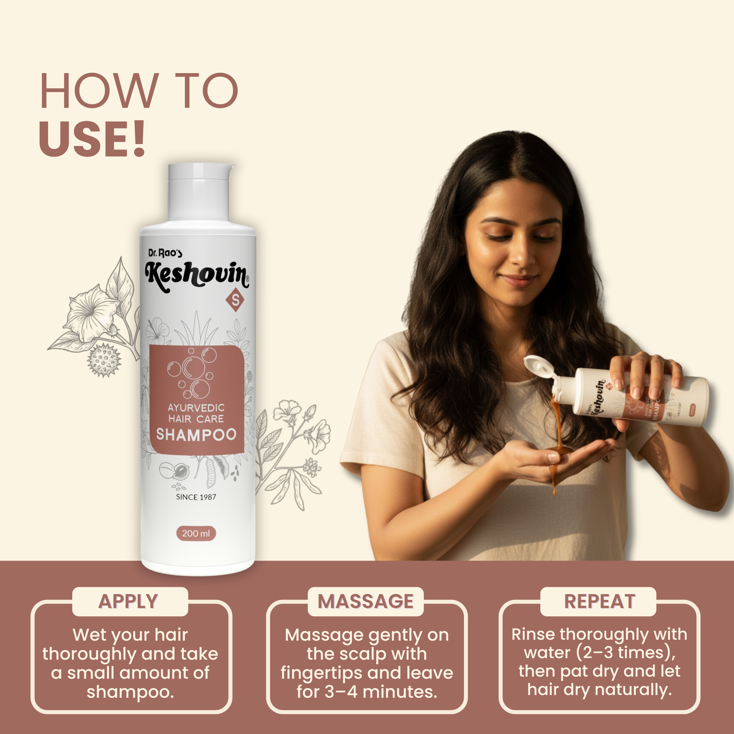 Healthy Scalp & Strong Hair Growth Support Shampoo – Keshovin-S Ayurvedic Hair Shampoo