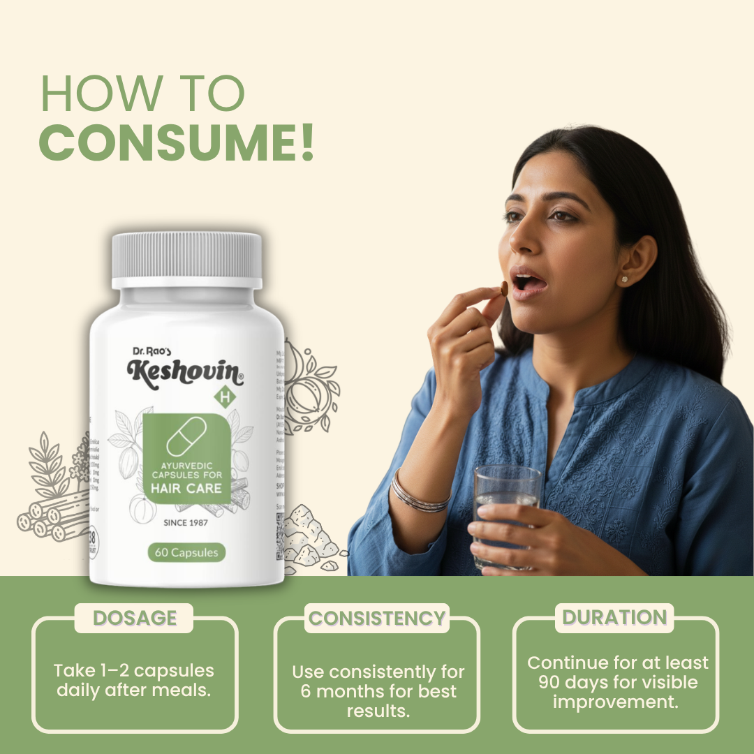 Stronger Roots, Reduced Hair Fall & Improved Hair Thickness – Keshovin Hair Nourishing Growth Supplements