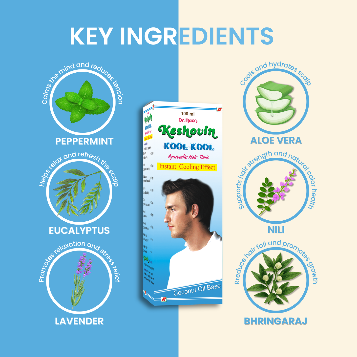 Instant Head Cooling & Relaxation with Scalp Nourishment – Keshovin Kool-Kool Herbal Instant Cooling Oil