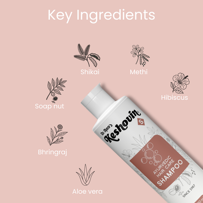 Keshovin Herbal Ayurvedic hair shampoo for healthy scalp and Hair growth